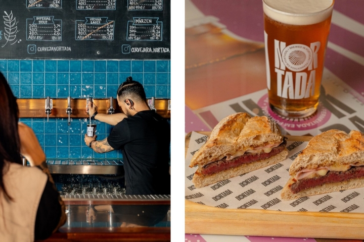 Além de pregos e pizzas, na Nortada, no Porto, servem-se clássicos da cidade, como francesinhas ou cachorrinhos (foto Nortada) 