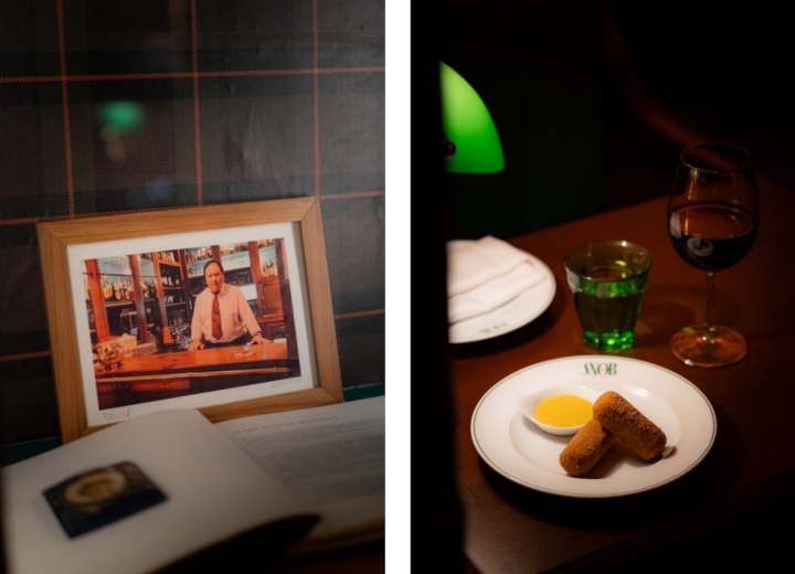 O Senhor Albino, querido pelos clientes habituais, continua presente no Snob, tal como a sua receita de croquetes (Foto Guilherme Ornelas)