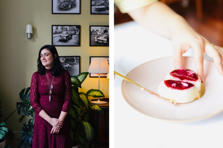 Joana Abreu Gonçalves junta as frutas madeirenses à técnica francesa, como mostra esta peça de tomate inglês e requeijão