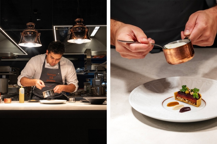 A preparação da tartelete de cenoura e bulgur