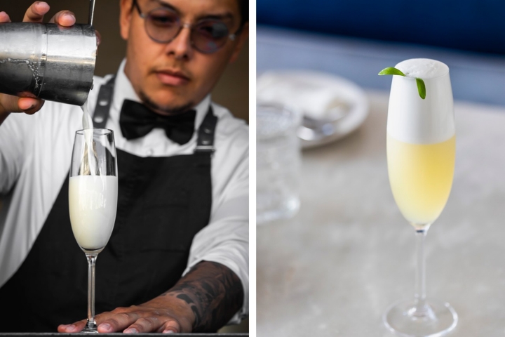 Os Piscos Sour de ananás e coentros e de manga e chili são duas das bebidas icónicas da Cevicheria