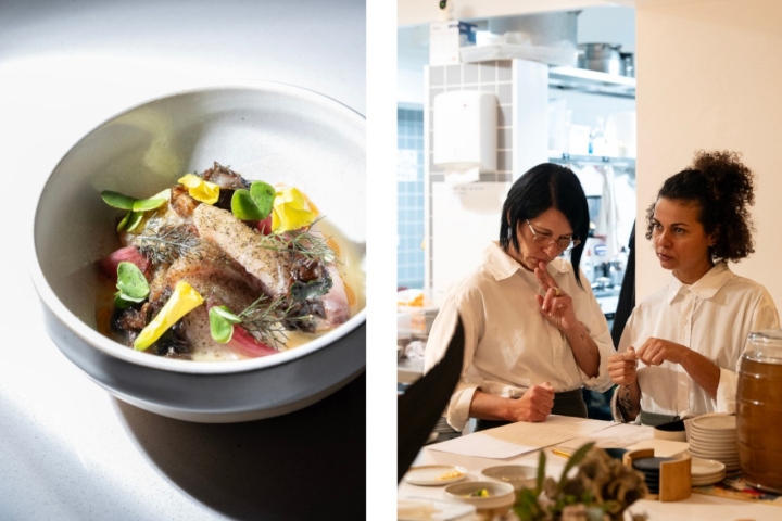 O peixe fresco também aparece curado e fumado, como no caso deste lírio com algas frescas e vinagrete de ananás 