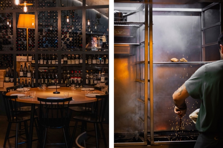 A garrafeira é formada exclusivamente por vinhos orgânicos, biodinâmicos e naturais