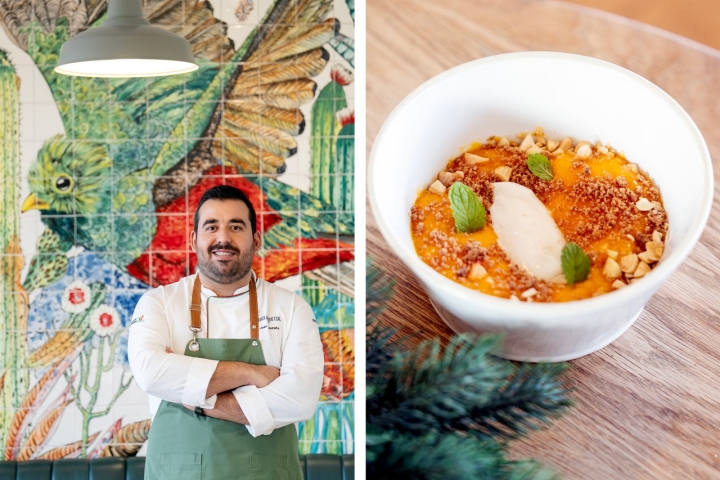 O “Delírio de Vila de Frades” é uma das sobremesas mais populares do menu do chef João Mourato