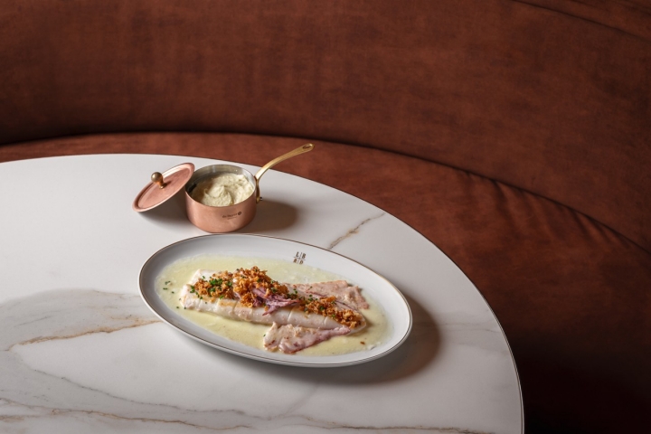 A lula a baixa temperatura com puré