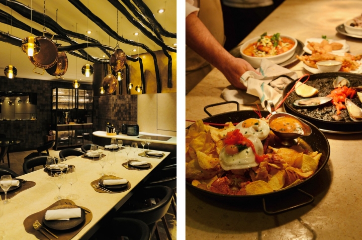  A sala Academia, à esquerda, tem capacidade para 15 pessoas e pode ser reservada para live cookings. À direita tem uma amostra da gulodice que o espera