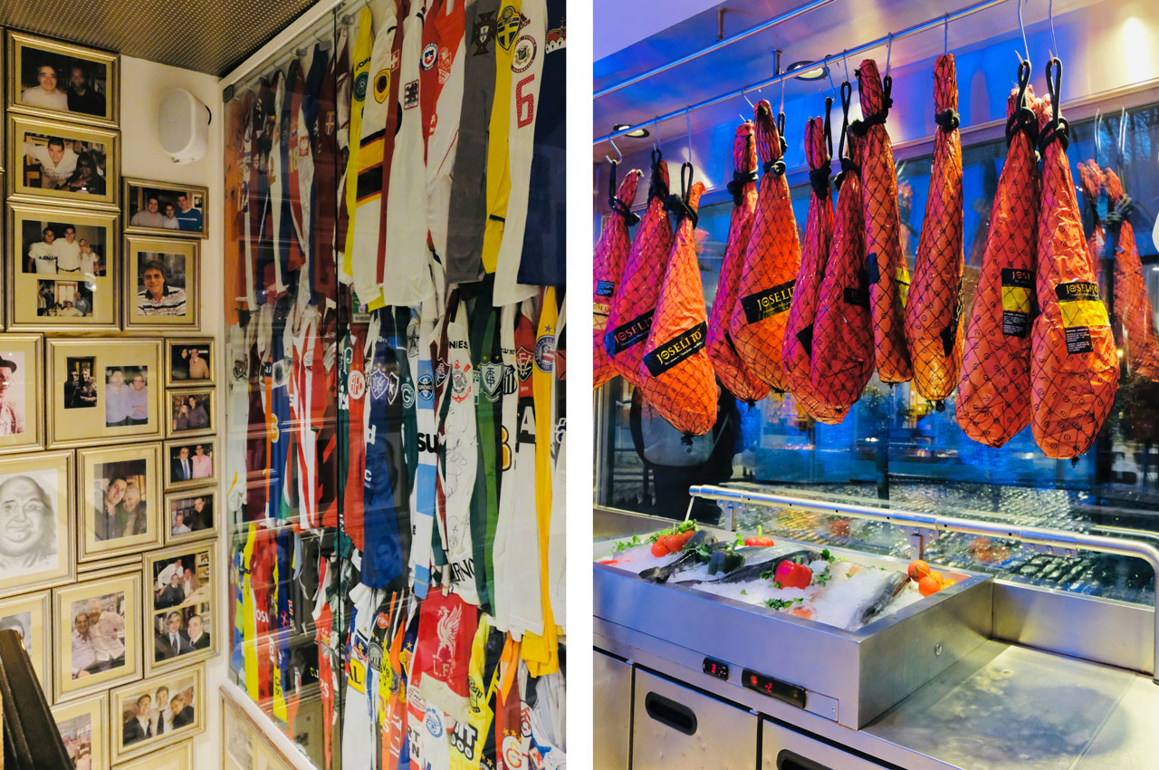  Penduram-se coisas boas nesta casa: de camisolas de futebolistas assíduos ao melhor presunto