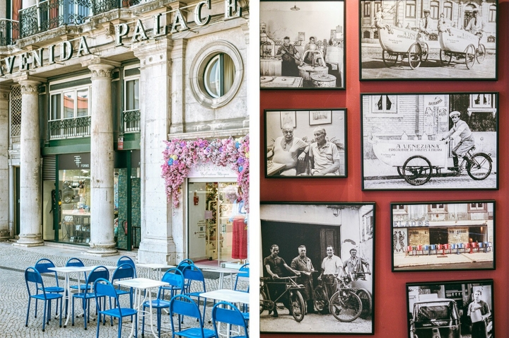 A Veneziana é a primeira geladaria artesanal de Lisboa. Nas paredes há fotografias do fundador e dos sobrinhos que pedalavam pela cidade com os carros de venda ambulante