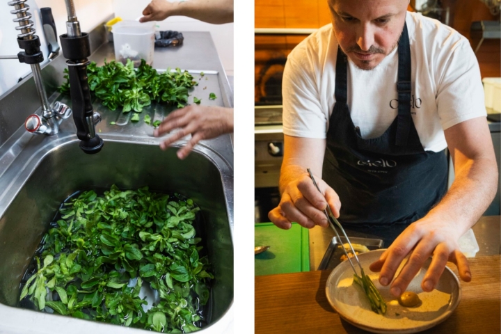 O ciclo de lavagem dos produtos frescos é desenhado para poupar água (Foto: Marisa Cardoso) 