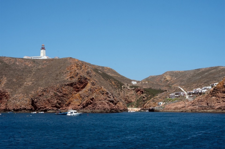 O farol do Duque de Bragança, mandado construir pelo Marquês de Pombal, encima a Berlenga Grande e marca-lhe o perfil, mesmo à distância