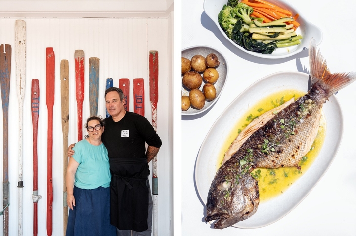 Susana Rocha e Filipe Cardoso, os responsáveis pela Mesa da Ilha, o restaurante da Berlenga onde pode sempre contar com peixe do dia 