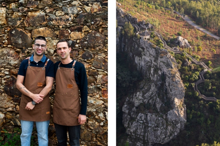 Diogo Santos é o chef e Tomás Akslenco é um dos donos do Varanda do Casal, bem perto dos Passadiços da Fraga de São Simão
