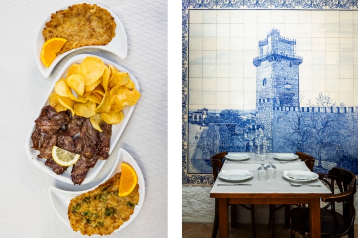 As carnes na brasa com migas são a especialidade desta casa