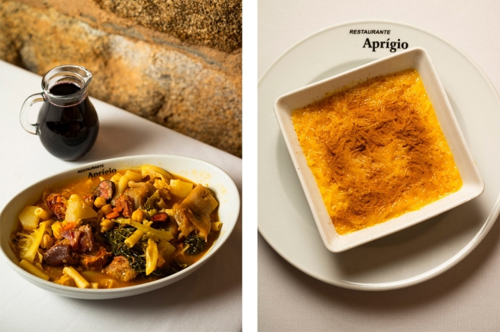 Rancho de grão, à esquerda, e Aletria, à direita