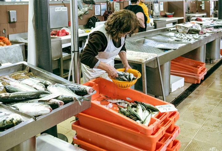 O mercado está bem vivo e este é algum do melhor peixe que se pode encontrar no Algarve interior