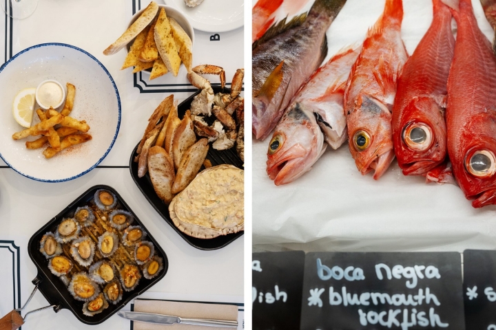 As tradicionais lapas, à esquerda, e o boca-negra (ou cantarilho), à direita, um dos peixes que mais irá encontrar nos restaurantes açorianos