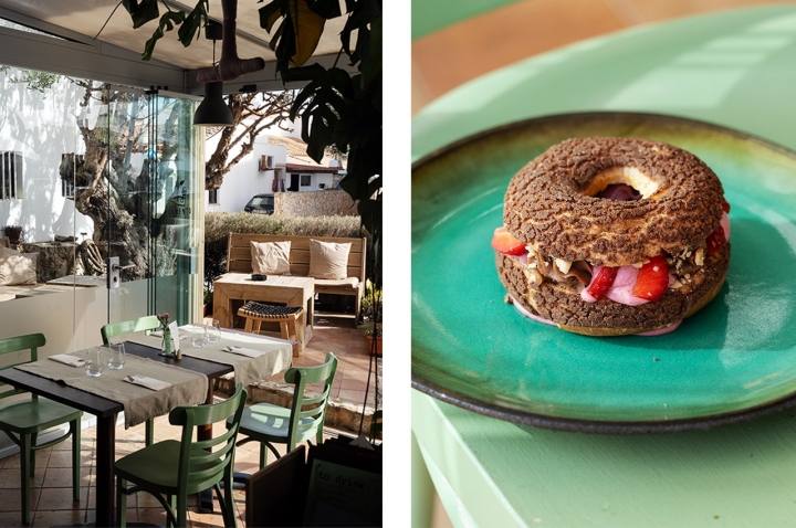 À direita, o Paris Brest (9 euros), uma das sobremesas do Fermento