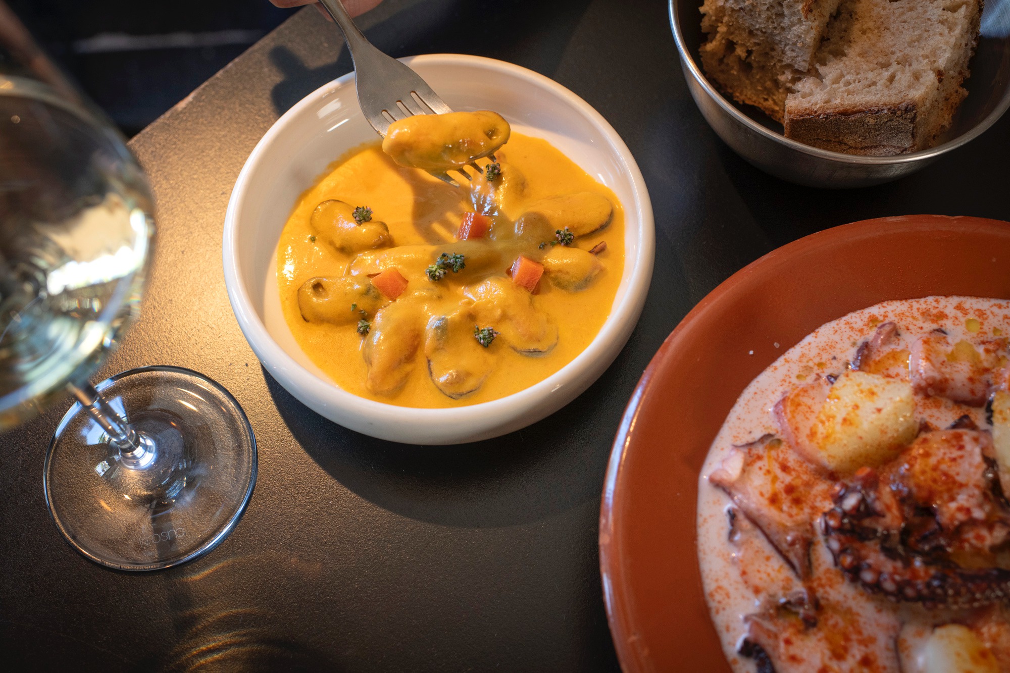 Otro hit de la casa son los mejillones en escabeche.