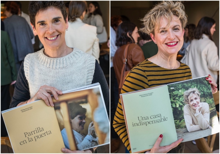 Pili Manterola de ‘Iribar’ en Getaria y Marivi Altzibar de ‘Salegi’ en el Alto de Itziar. 