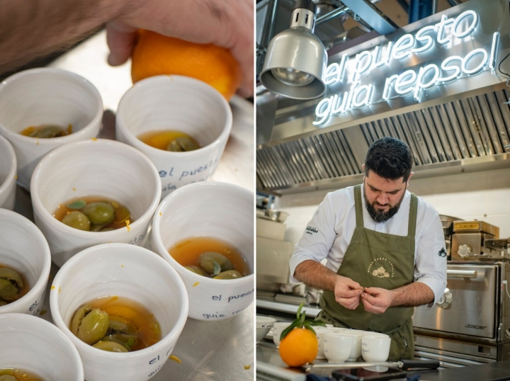 Plato de aceituna manzanilla en el pop-up Fresh! de Mesón Sabor Andaluz.