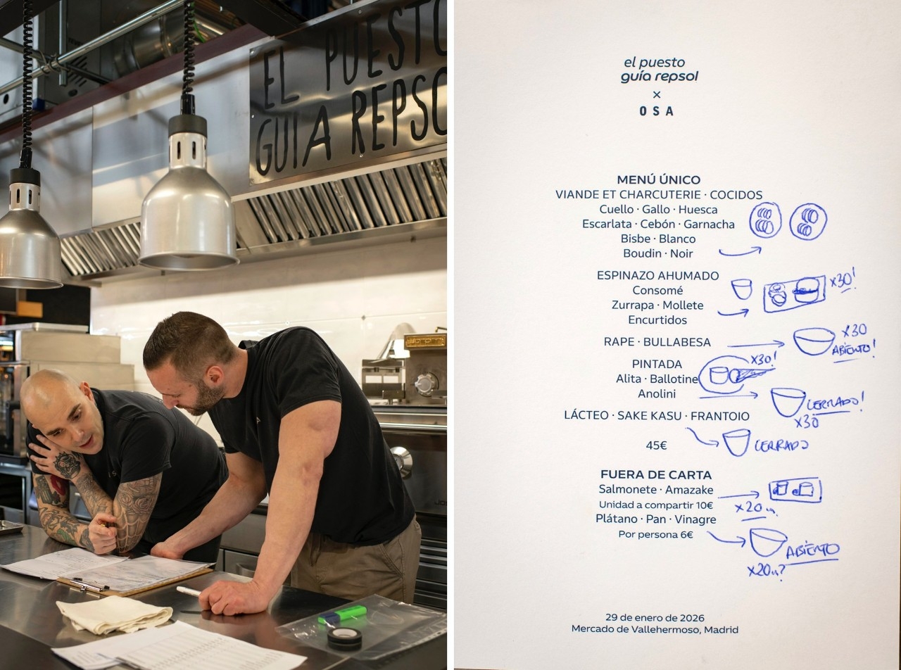 El pop up Fresh! de OSA en El Puesto de Guía Repsol en el Mercado Vallehermoso (Madrid).