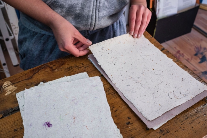 Papel del taller de Segundo Santos en Cuenca