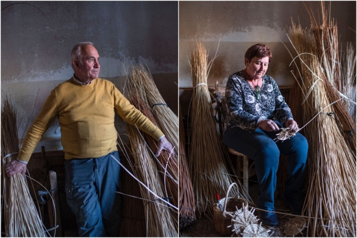 José Luis Encijo y Pilar Pérez, maestros artesanos del mimbre en Cuenca