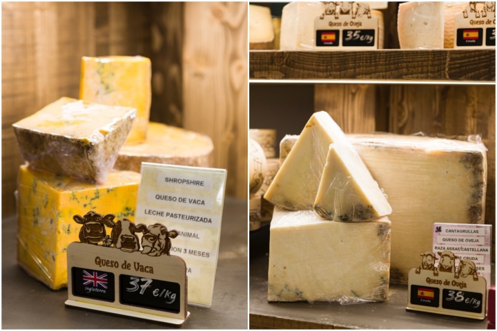 Para facilitar la elección, los quesos están distribuidos por zonas geográficas o países.