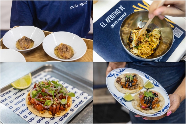 Los cuatro platos de la jornada Aperitivo del Mercado Vallehermoso