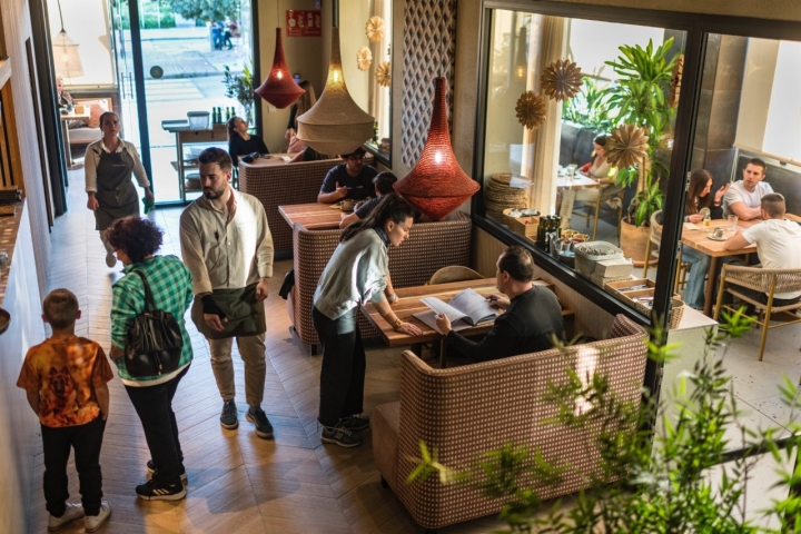 Comedor de la cafetería Narigoni.
