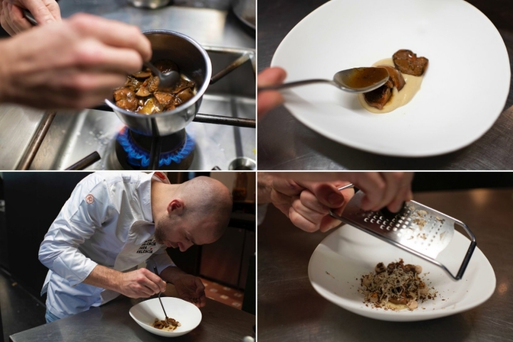 Roger Julian, del restaurante Simposio, con su plato.