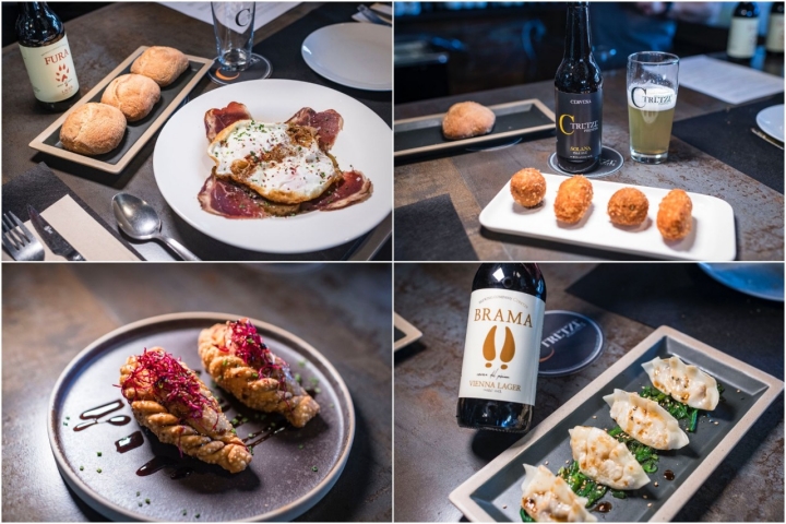 Algunos de los platos de la carta de Ctretze Pirineus