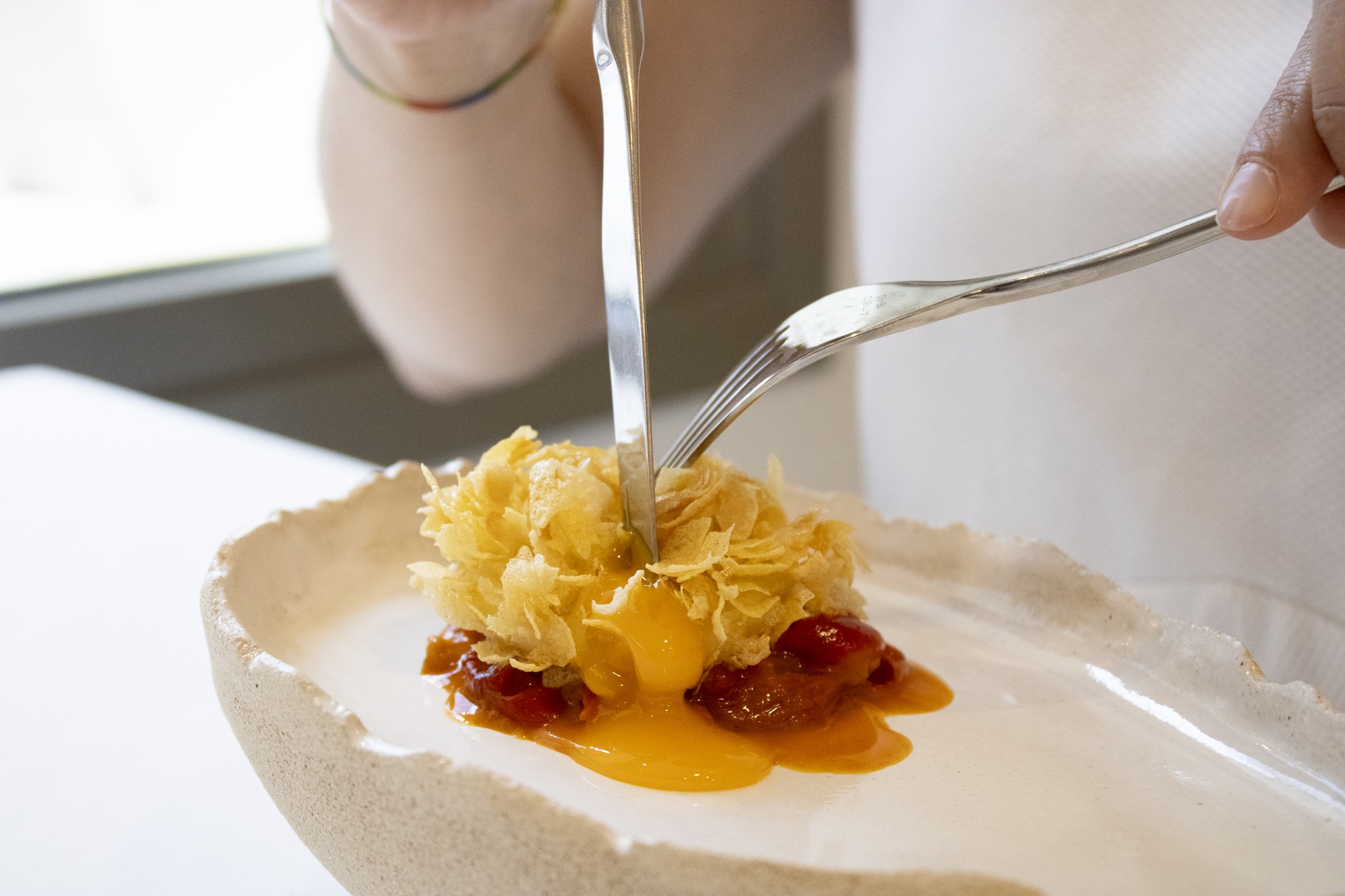 Huevo, patata y pimiento cristal, combinación infalible