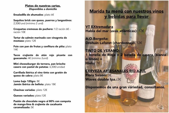 Ejemplo de los platos que sirven a domicilio en 'La Azotea'. Foto: Facebook.