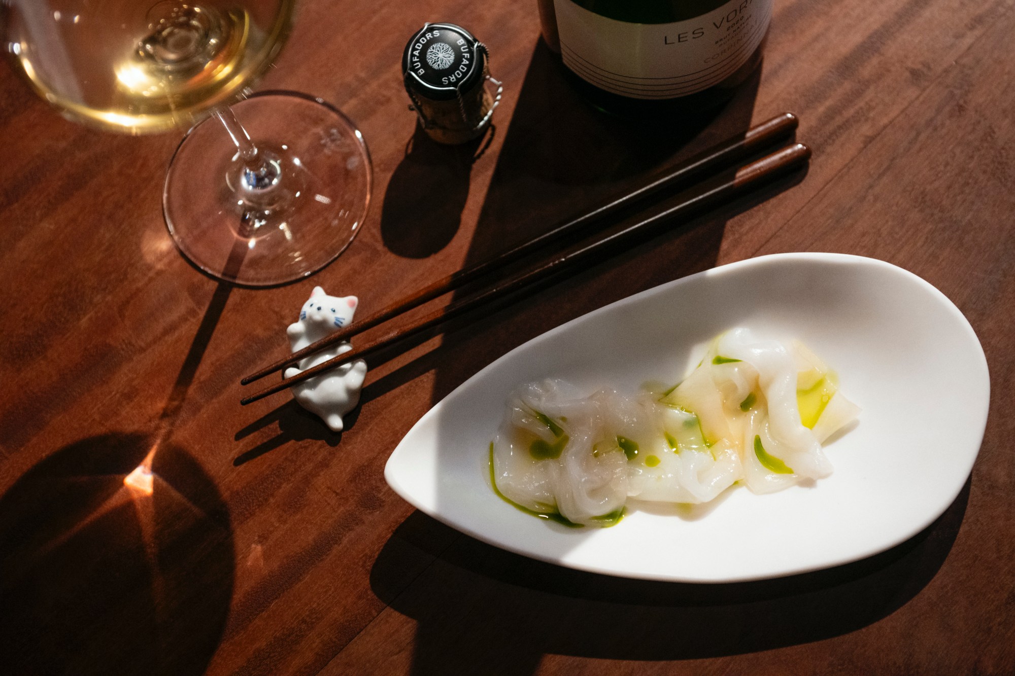 Usuzukuri: sepia y papada de cerdo ibérico con yuzu