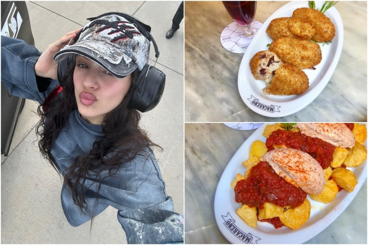 Rosalía dio cuenta de las raciones clásicas del Solete de Malasaña. Foto: Instagram