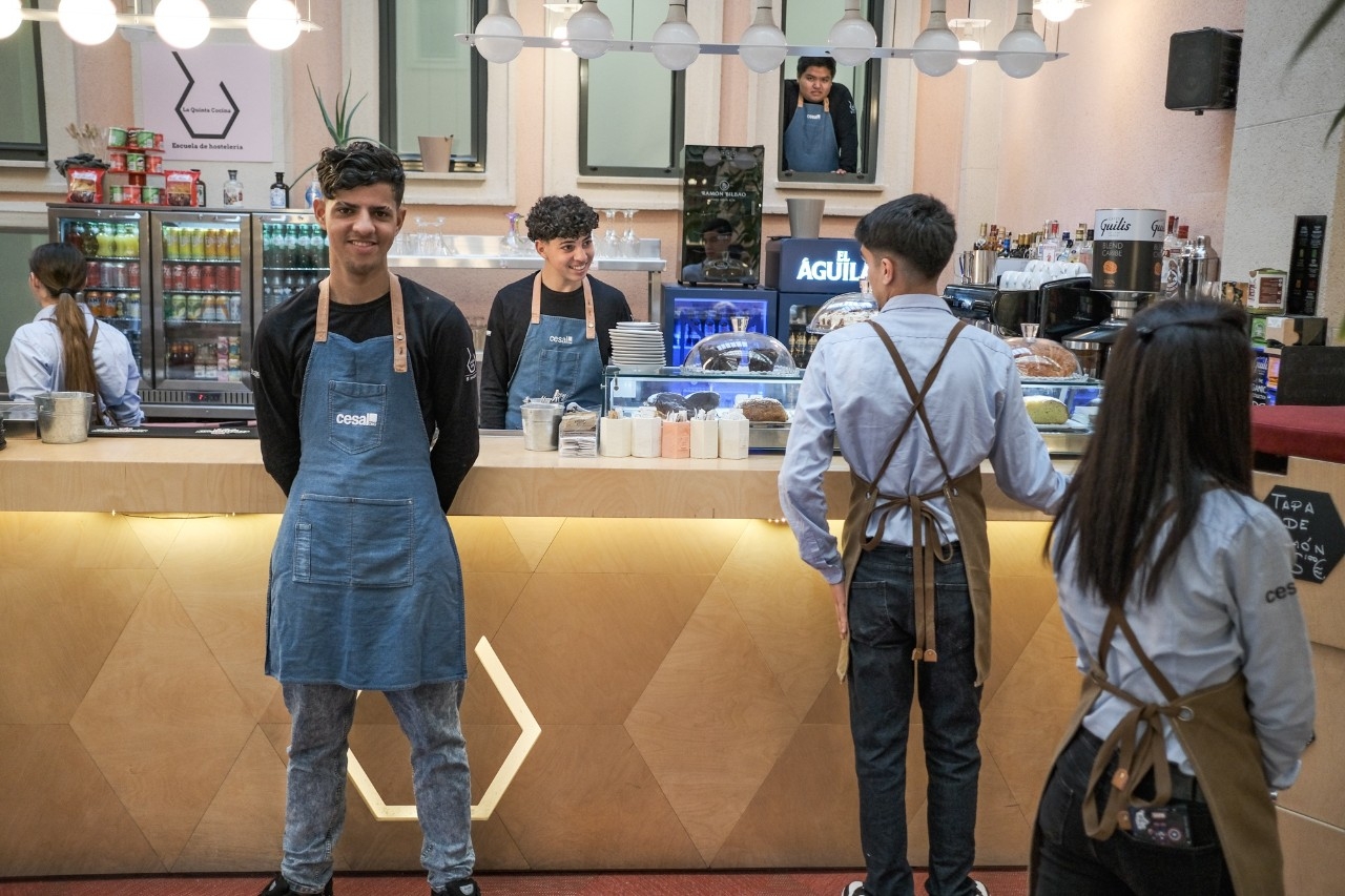 'La Quinta Cocina' (Solete Guía Repsol), el restaurante-escuela instalado en el Espacio Abierto Quinta de los Molinos.