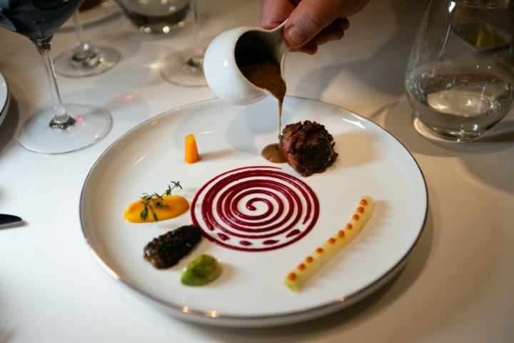 Ternera madurada con boniato.