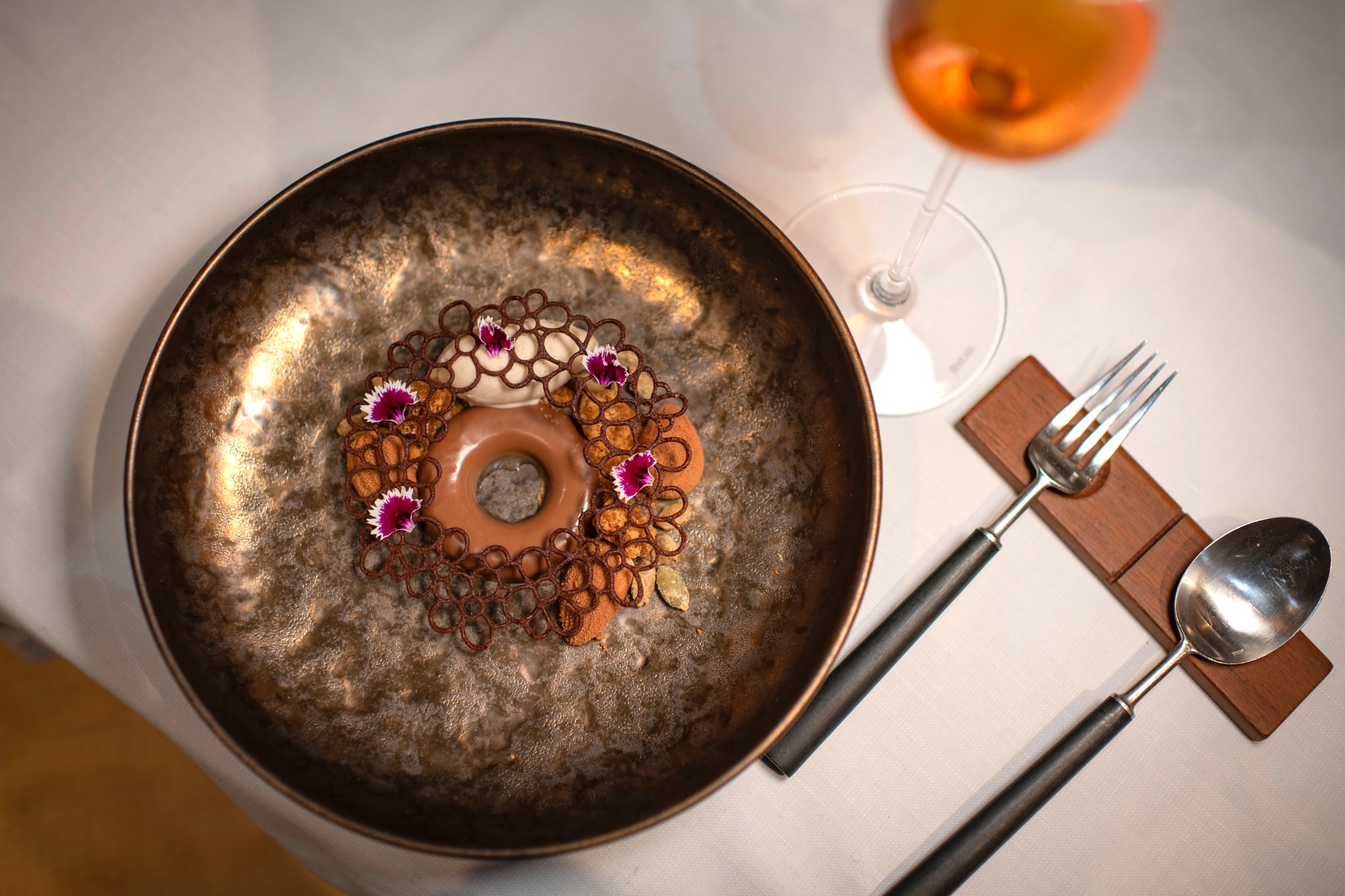 Cacao, calabaza y almendra.