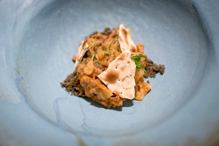 Gazpacho manchego 'Restaurante Azafrán'.