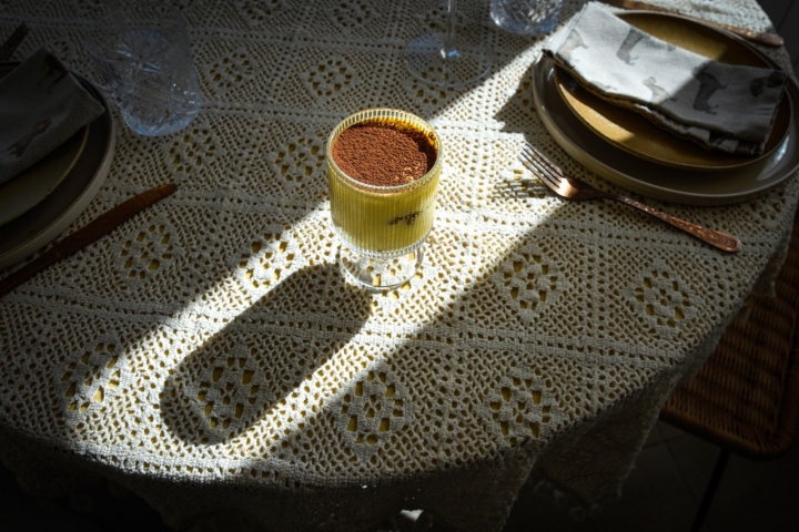 Tiramisú casero.