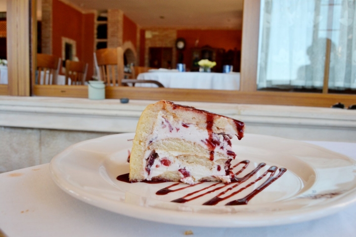 La tarta de queso de El Cenador, casera casera. Foto: A.M.