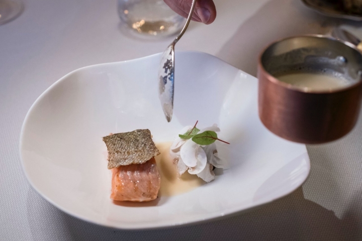 Trucha segoviana del restaurante Reina XIV en La Granja (Segovia).