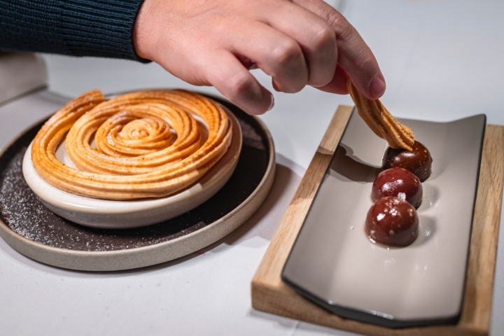 Churros con chocolate del P7S de Sort