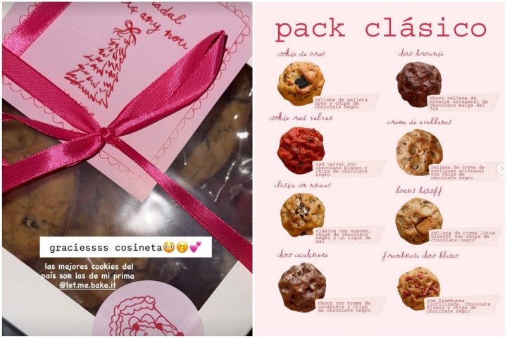 "Las mejores cookies del país son las de mi prima", publicaba Rosalía en sus redes.