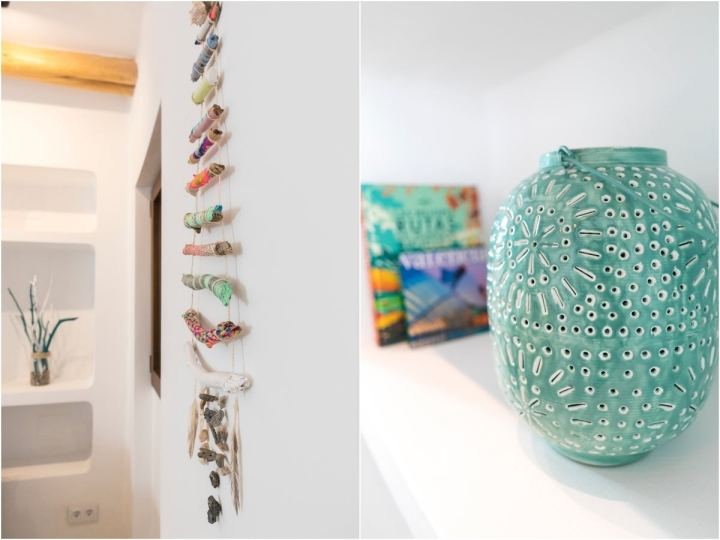 Los adornos inspirados en el Mediterráneo los elabora Helena, una artista local.