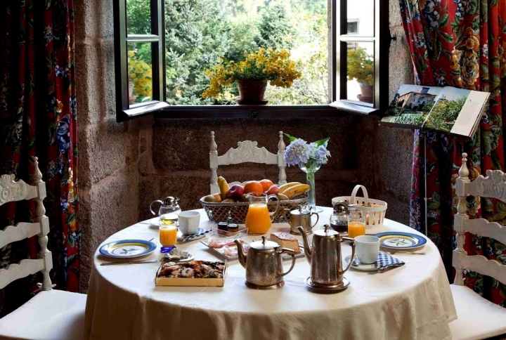 Así se desayuna en Pazo de Bentaces. Foto: Pazo de Bentaces.