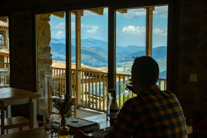Las vistas del valle se pueden disfrutar también desde el restaurante.