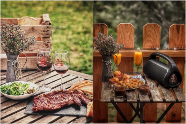 Opciones gastro en las cabañas.