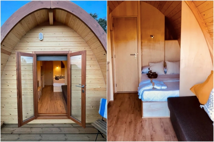 Detalle del interior de la cabaña.